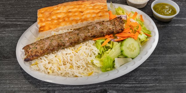 Ground Beef Kebab Platter