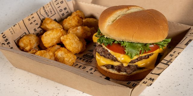 Double Cheeseburger & Tater Tots Boxed Meal