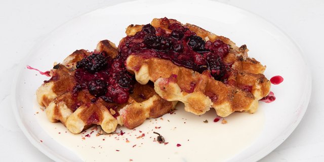 Rose Berry Waffles