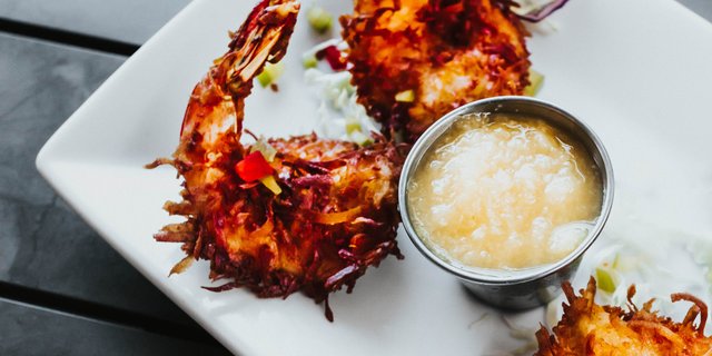 Fried Coconut Prawns Platter