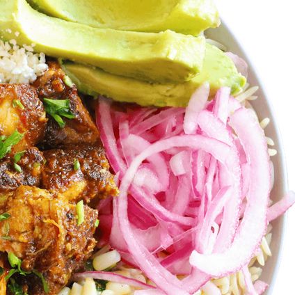 Honey Harissa Chicken Rice Bowl