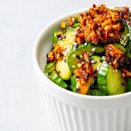 Chili Crunch Cucumbers Tray