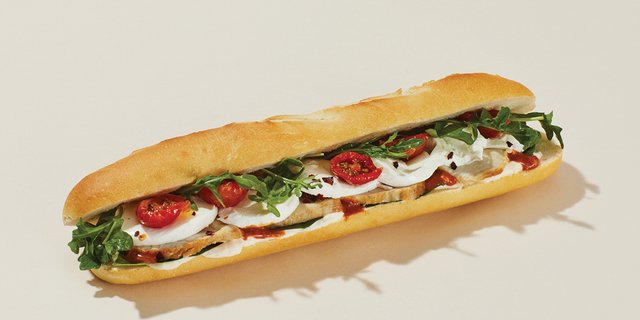 Romesco Chicken & Mozzarella Baguette Sandwich