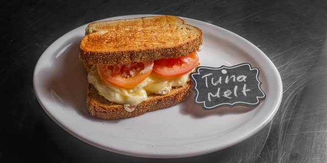 Tuna Melt Hot Sandwich