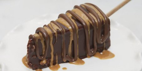 Peanut Butter Nutella Cheesecake on a Stick