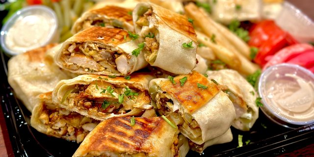 Arabic-Style Chicken & Beef Shawarma Sandwiches