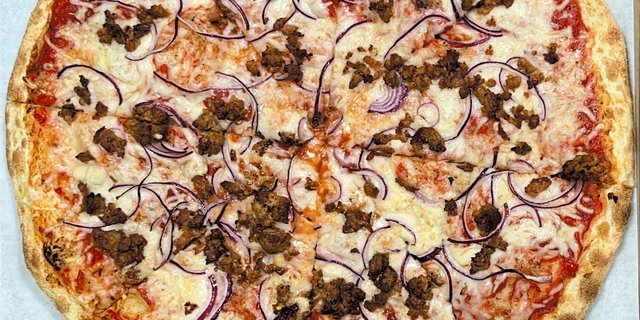Vegan Impossible Sausage Pizza