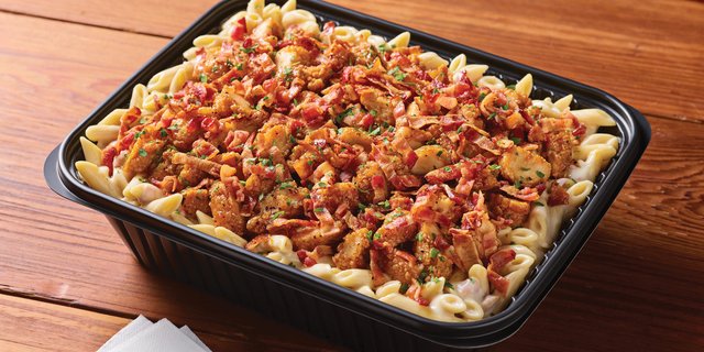 Four-Cheese Mac & Cheese w/ Honey-Pepper Chicken Tenders