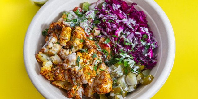 Hummus Cauliflower Shawarma Bowl