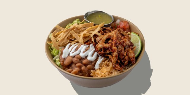 Vegetarian (No Chicken) Tostada Bowl