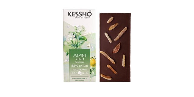 Jasmine Yuzu 56% Dark Milk Chocolate Bar