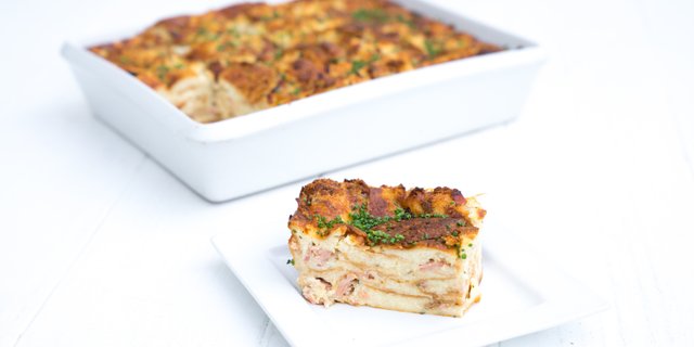 Ham & Cheese Strata