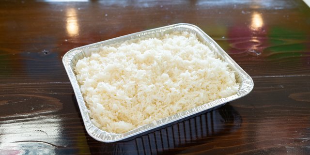 White Rice Tray
