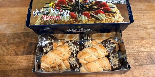 Chocolate Koulourakia Cookie Box