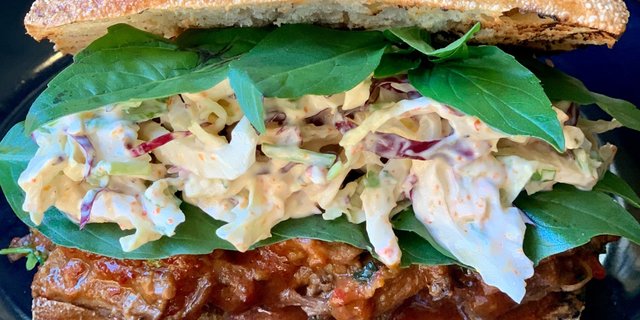 Korean Brisket Sandwich