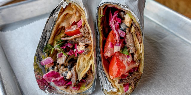 Turkish Kofte Kebab Wrap