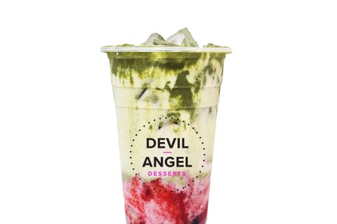 Matcha-Berry Milk Tea