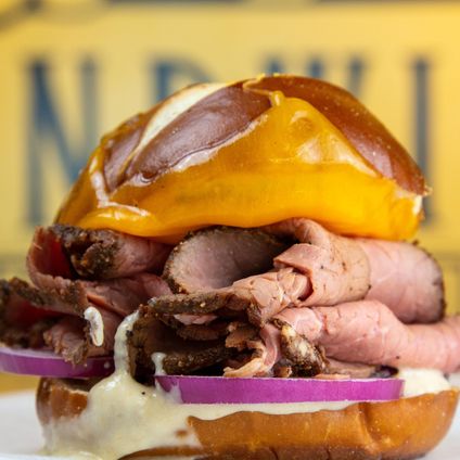 London Broil Pretzel Roll