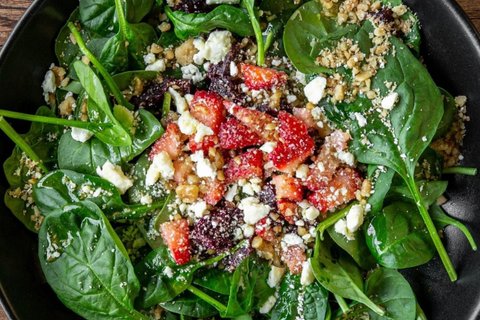 Individual Beet Spinach Salad