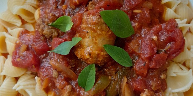 Sicilian Sausage Spaghetti