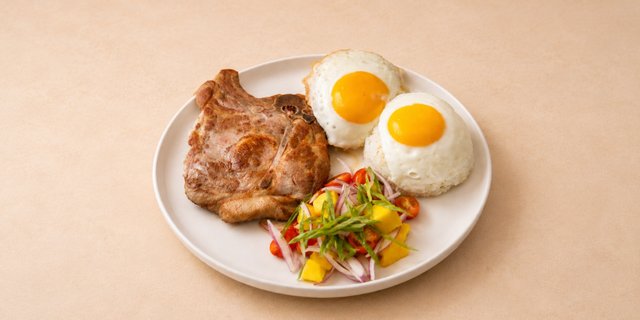 Prime Rib Pork Chop Breakfast