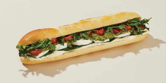 Pesto Caprese Baguette Sandwich
