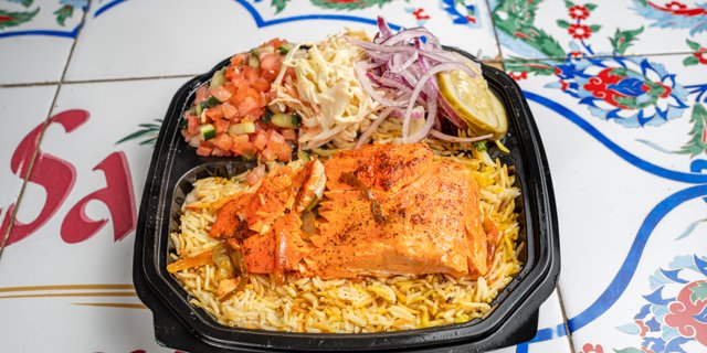 Salmon Rice & Salad