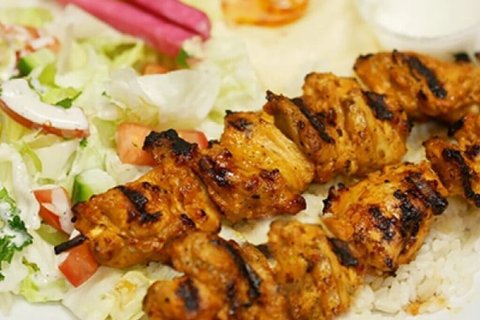 White Meat Kabob Plate