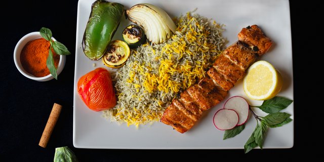 Grilled Salmon Kebab