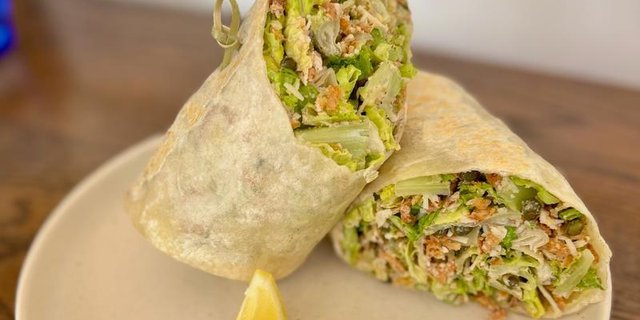 Individual Mushroom Caesar Wrap