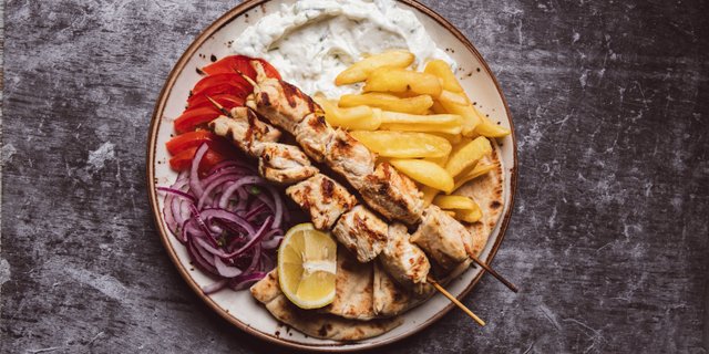 Pork Souvlaki Skewer Dinner