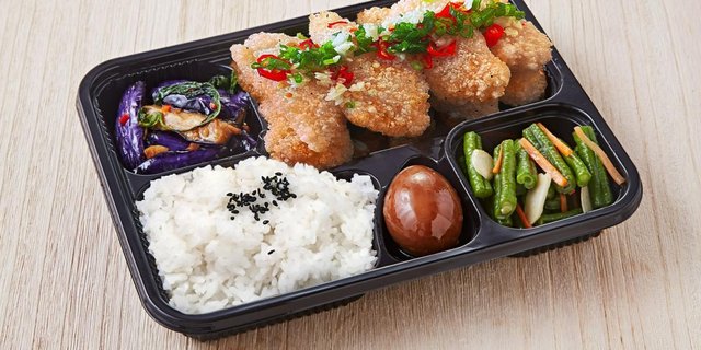 Fried Fish Fillet Bento Box