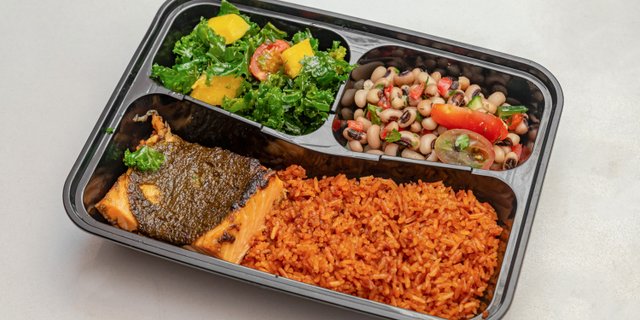 Jollof Salmon Bowl