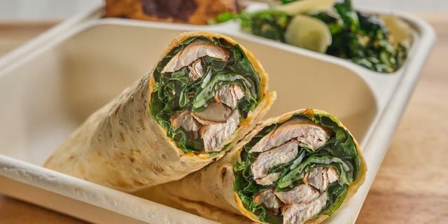 Lemon Oregano Chicken Wrap Boxed Meal
