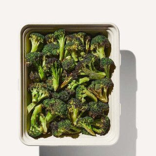 Charred Broccoli With Lemon Tray