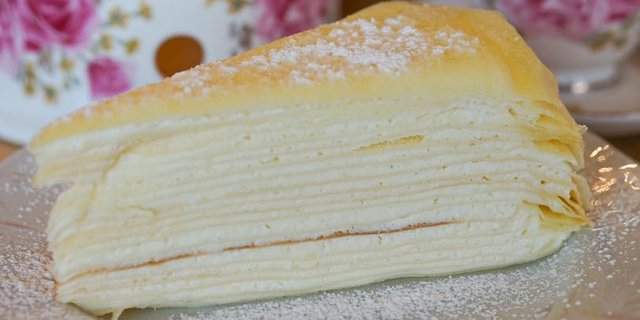 Vanilla Mille Crepe Cake