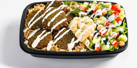 Medium Falafel Over Rice Package