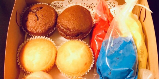 Primary Colored Cupcake Decorating Kit