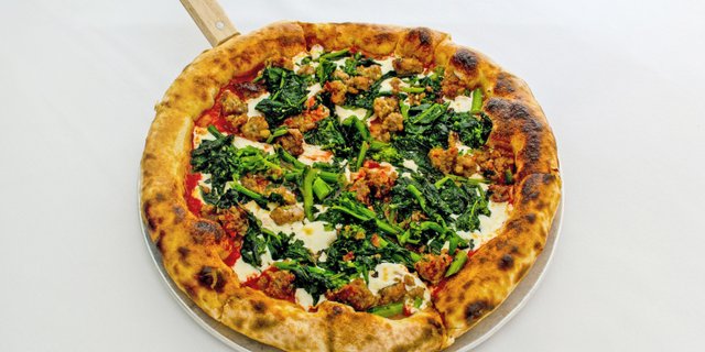 Sausage & Broccoli Rabe Pizza