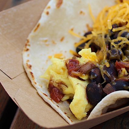 Black Bean, Egg & Cheese Taco