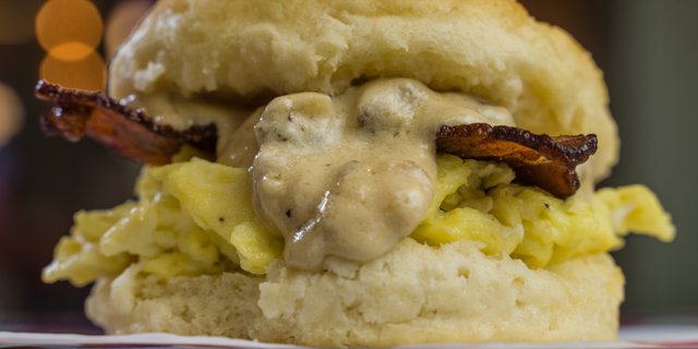 Biscuits w/ Egg & Bacon