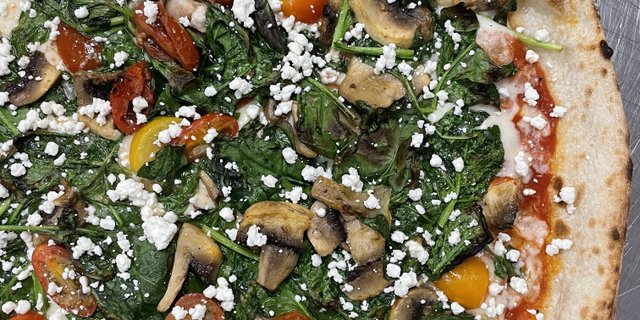 Spinach Goat Cheese Pizza