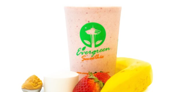 Vanilla Banana Strawberry PB Smoothie