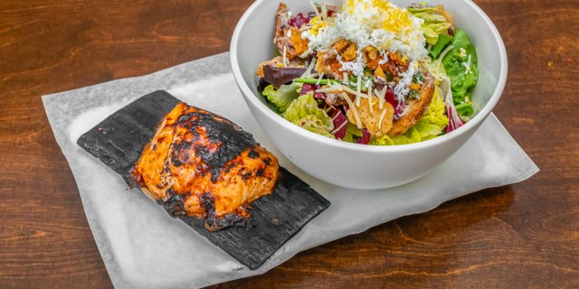 Miso Salmon Caesar Salad