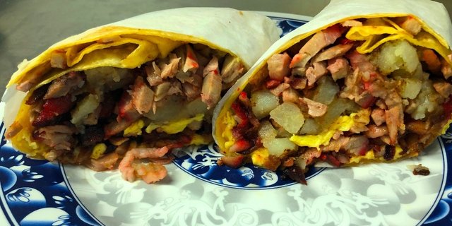Boxed Breakfast Vegetable Burrito