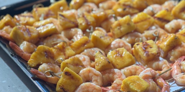 Hawaiian Shrimp Skewers