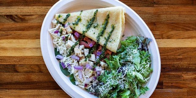 Chicken Basil Pesto Crepe