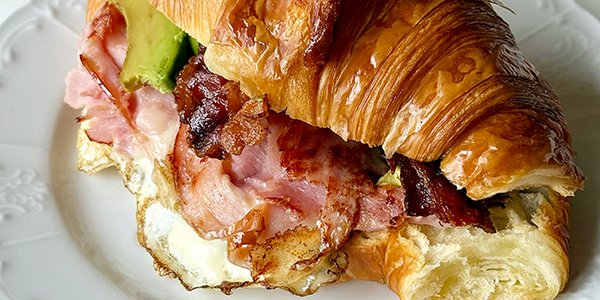 Bacon & Avocado Croissant Sandwich