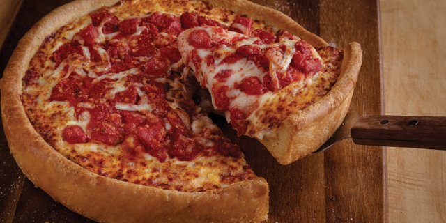 Cheese & Tomato Deep Dish Pizza