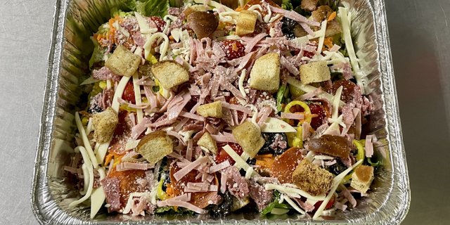 Pan of Jovito's Italian 'Chop' Salad